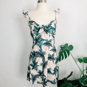 NEW Show Me Your MuMu Bridgette palm mini dress L